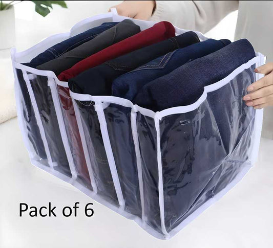 6 Grids Clothes Organizer (Pack of 6)