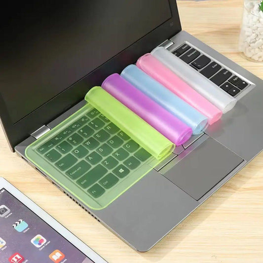 Silicone Keyboard Mat Dust Cover Protector - Assorted Colors (Pack of 2)